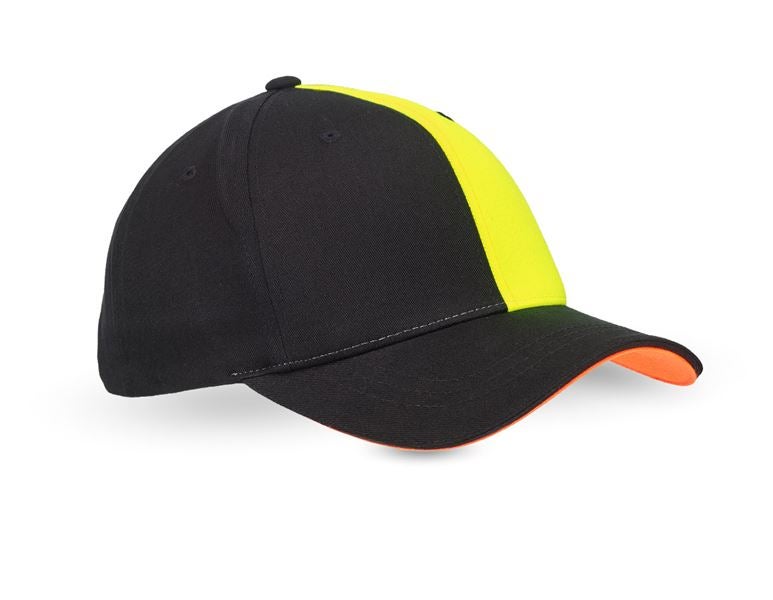 Vue principale, Accessoires, e.s. Casquette motion 2020, noir/jaune fluo/orange fluo