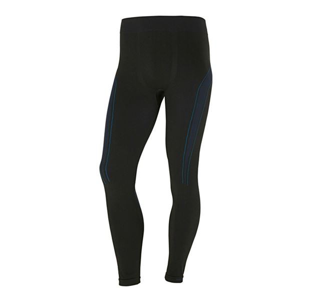 Main view, Underwear | Functional Underwear, e.s. functional long-pants seamless-warm, black/gentianblue