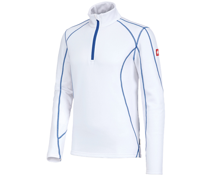 Vue principale, Médicales, Pull de fonct. thermo stretch e.s.motion 2020, blanc/bleu gentiane