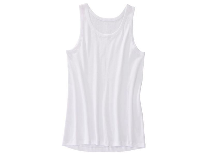 Main view, Clothing, e.s. Vest fine rib classic, white