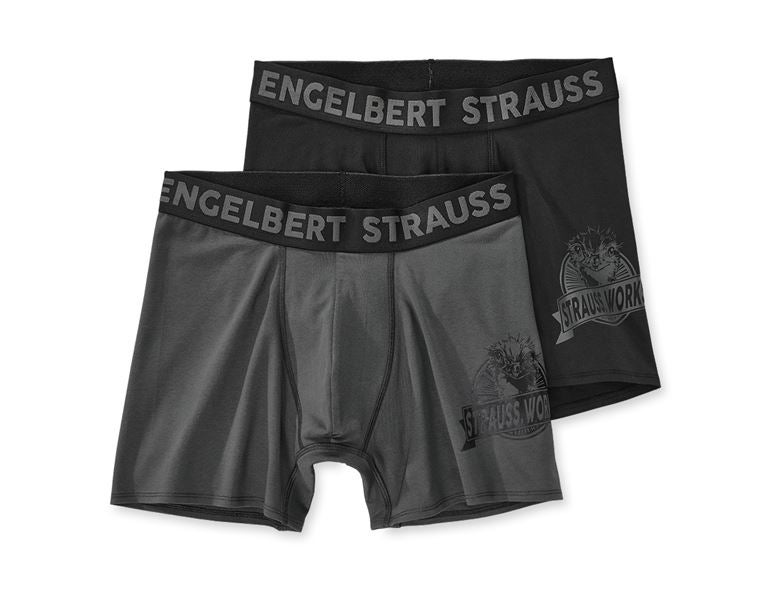 Main view, e.s.iconic, Long-leg pants e.s.iconic, pack of 2, carbongrey+black