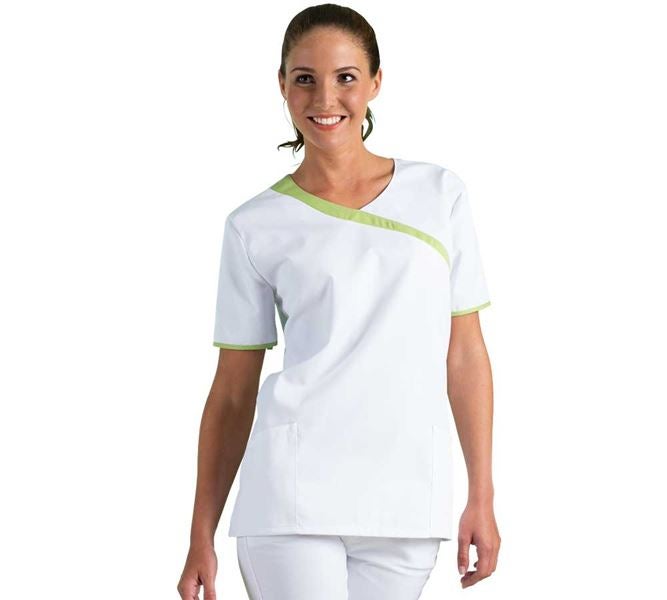 Hauptansicht, Artikelsuche, Schlupfkasack Maren, weiß/apfelgrün