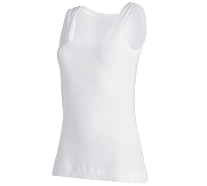 Main view, Medical | Healthcare, e.s. Tank top cotton stretch, ladies', white