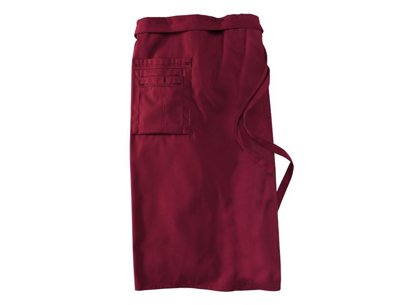 Main view, Catering Aprons, Mid-Length Apron, bordeaux/black