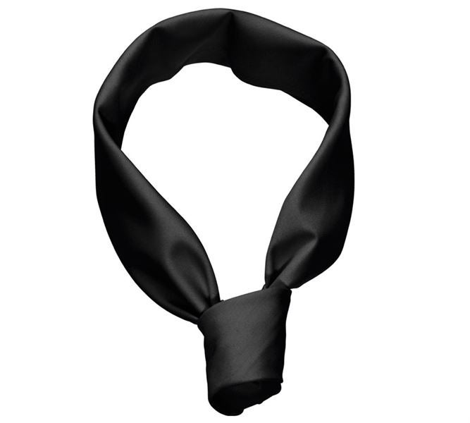 Vue principale, Accessoires vêtements cuisinier, Foulard en triangle, noir