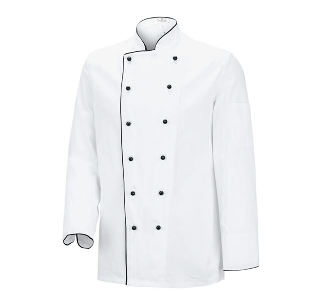 Main view, Chef's Jackets | Chef's Whites, Unisex Chefs Jacket Image, white/black