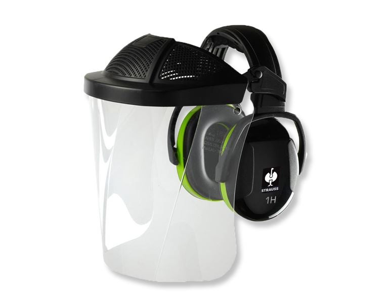 Main view, Ear Defenders, e.s. Facial protector+ prot. cups combi Industry