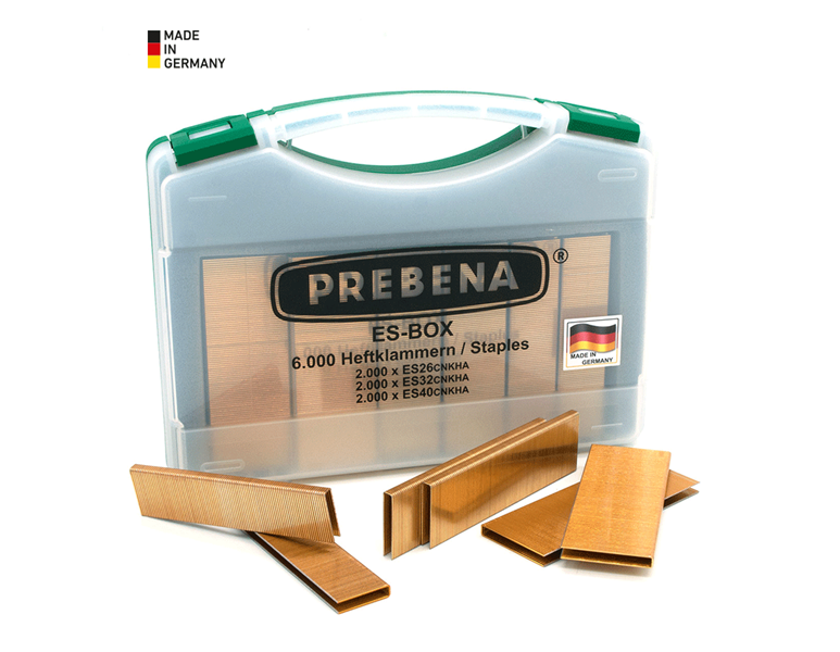 Vue principale, Accessoires d'outillages à air comprimé, Assortiment d'agrafes Prebena de type ES