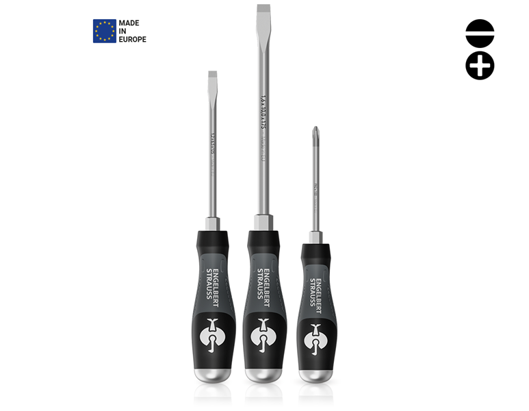 Main view, Screwdrivers, e.s. 3-C scalpro screwdriver set, 3-part