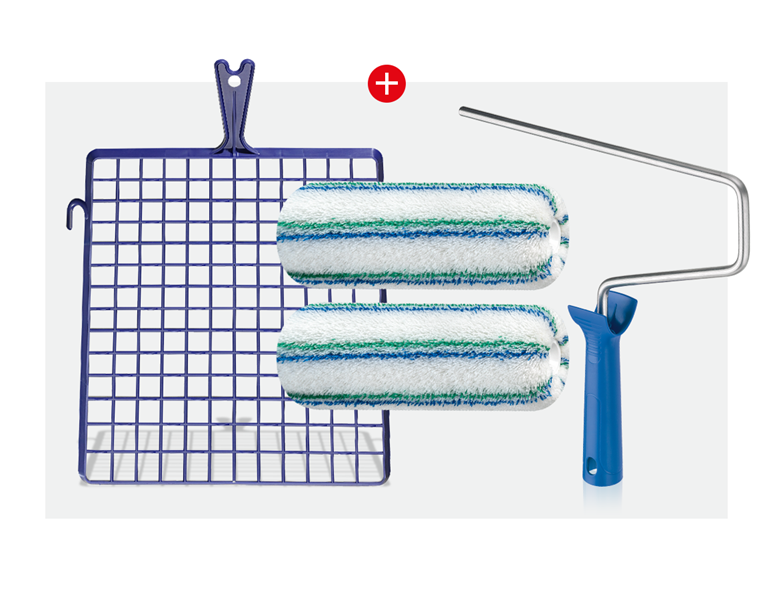 Hauptansicht, Werkzeuge, Fassadenrolle Allround Set - 25 cm