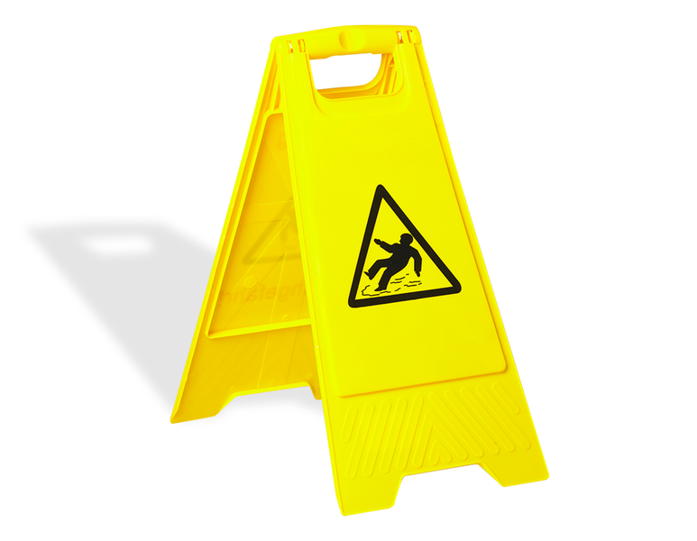 Main view, Floor cleaning | Window cleaning, Warning sign - Caution! Risk of slipping
