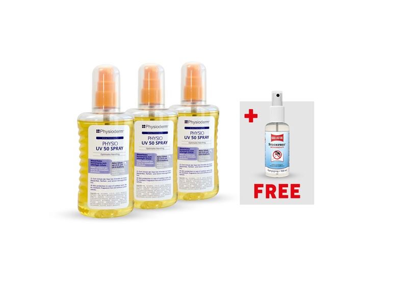 Main view, Tools & Equipment, 3xUV sun protection spray SPF 50 + Ballistol