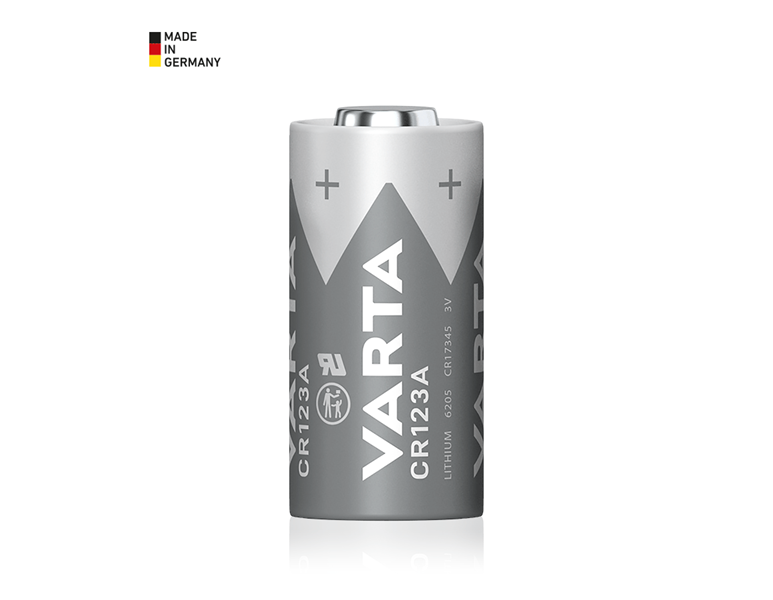 Main view, Tools, VARTA battery CR123