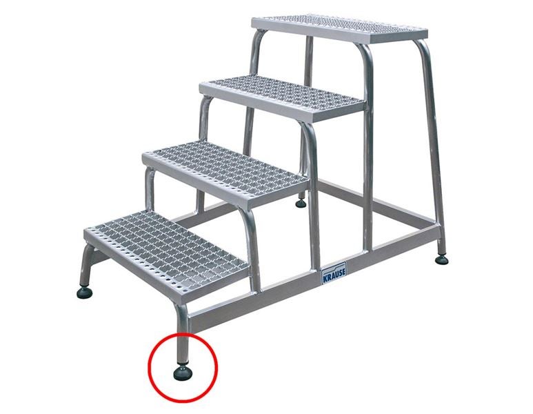 Main view, Workshop & Office equipment, KRAUSE alu-stepladder, grated steps