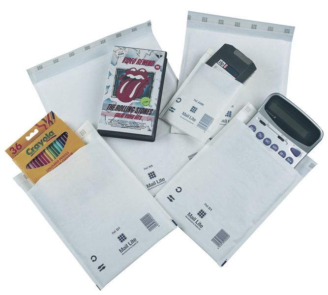 Main view, Paper products, Mail-Lite Bubble Envelopes, white