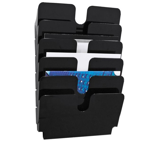 Main view, Office supplies, DURABLE wall-mounted brochure holder, black