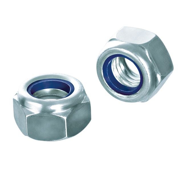 Vue principale, Ecrous, Écrou hexagonal DIN 985, zingué
