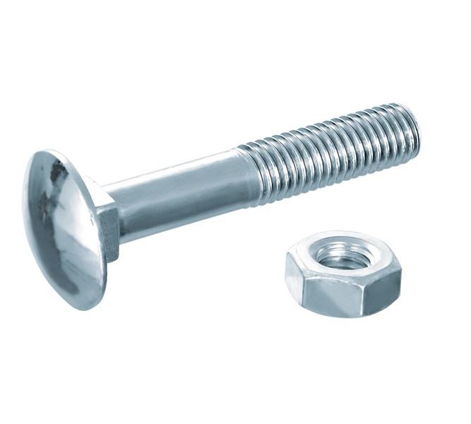 Main view, Screws, Round-head screw DIN 603 with nut