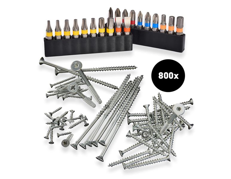 Main view, Countersunk head screws, Test set"4-5"universal screw Plus countersunk,gal.