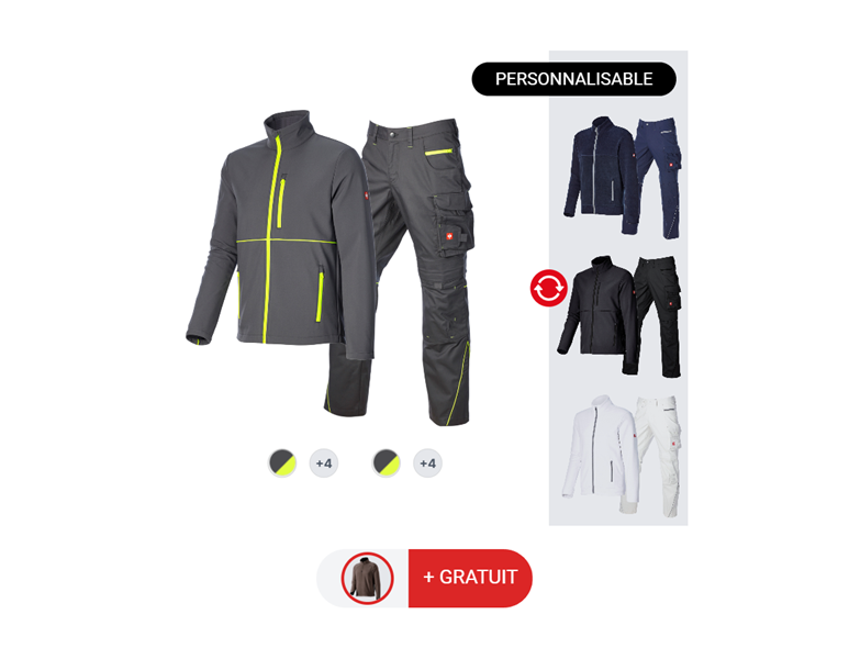 KIT POUR HOMMES:Veste+Pant.e.s.line core+Pull cam.