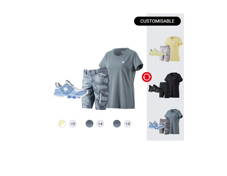 LADIES’ SET:T-Shirt+ Cargo shorts+Work shoes