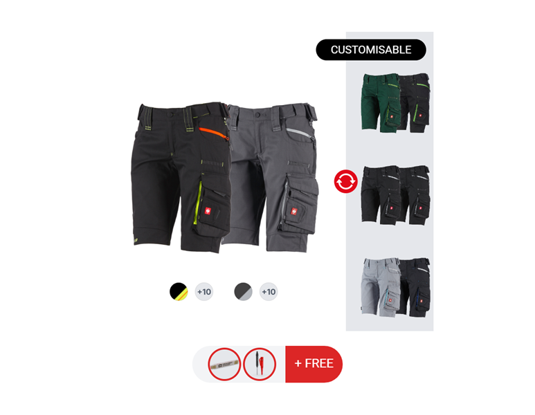 LADIES’ SET: 2x Shorts e.s.motion 2020