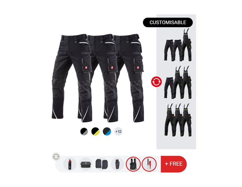 MEN’S SET: 3x trousers e.s.motion 2020 + 2x extras