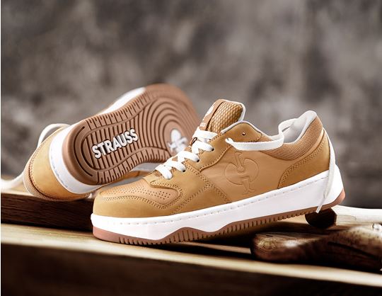 View 1, S1 Safety shoes e.s. Eindhoven low, almondbrown/white