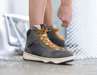 Ansicht 3, S1P Sicherheits­schuhe e.s. Eindhoven mid, carbongrau/neroblau