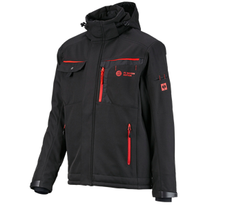 Vue principale, FCB Work Jacket, black/straussred