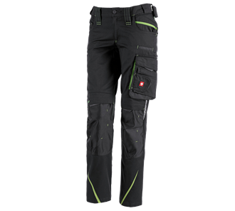 Main view, Ladies' trousers e.s.​motion 2020, black/seagreen