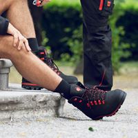 View 3, FCB ALPINE SAFETY BOOT S7L HIGH, black/straussred