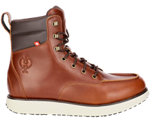 Vue principale, O2 Chaussures de travail e.s. Boulder mid, brun rouge
