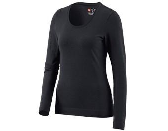 Sweatshirt poly cotton schwarz Strauss