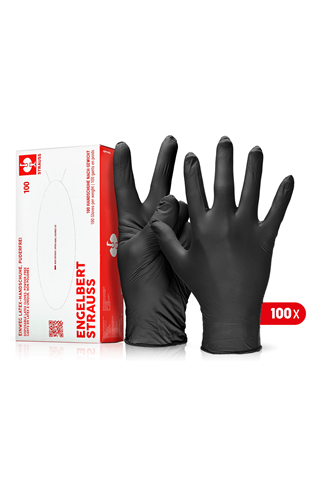100 x schwarze Einweghandschuhe | schwarze Nitrilhandschuhe | latexfreie Handschuhe | puderfreie Handschuhe | schwarze Einweghandschuhe | stark und unsteril (1 Packung mit 100 Stück, klein