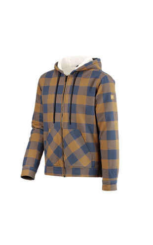 Kapuzenjacke Fleecejacke Kariert Kapuze Herbst Jacken Damen