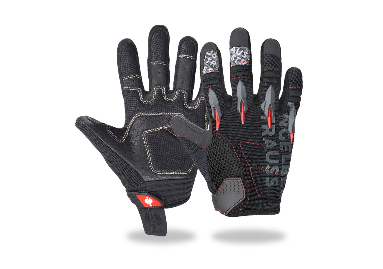 Hybrides: e.s. Gants de mécanicien Viper + noir/rouge