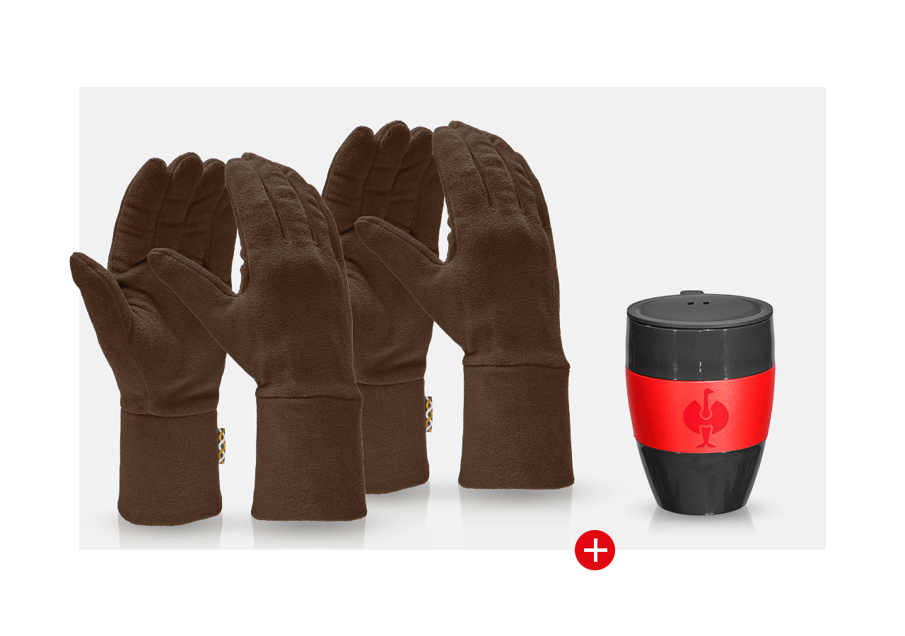 Accessories: Gloves gift set II + chestnut