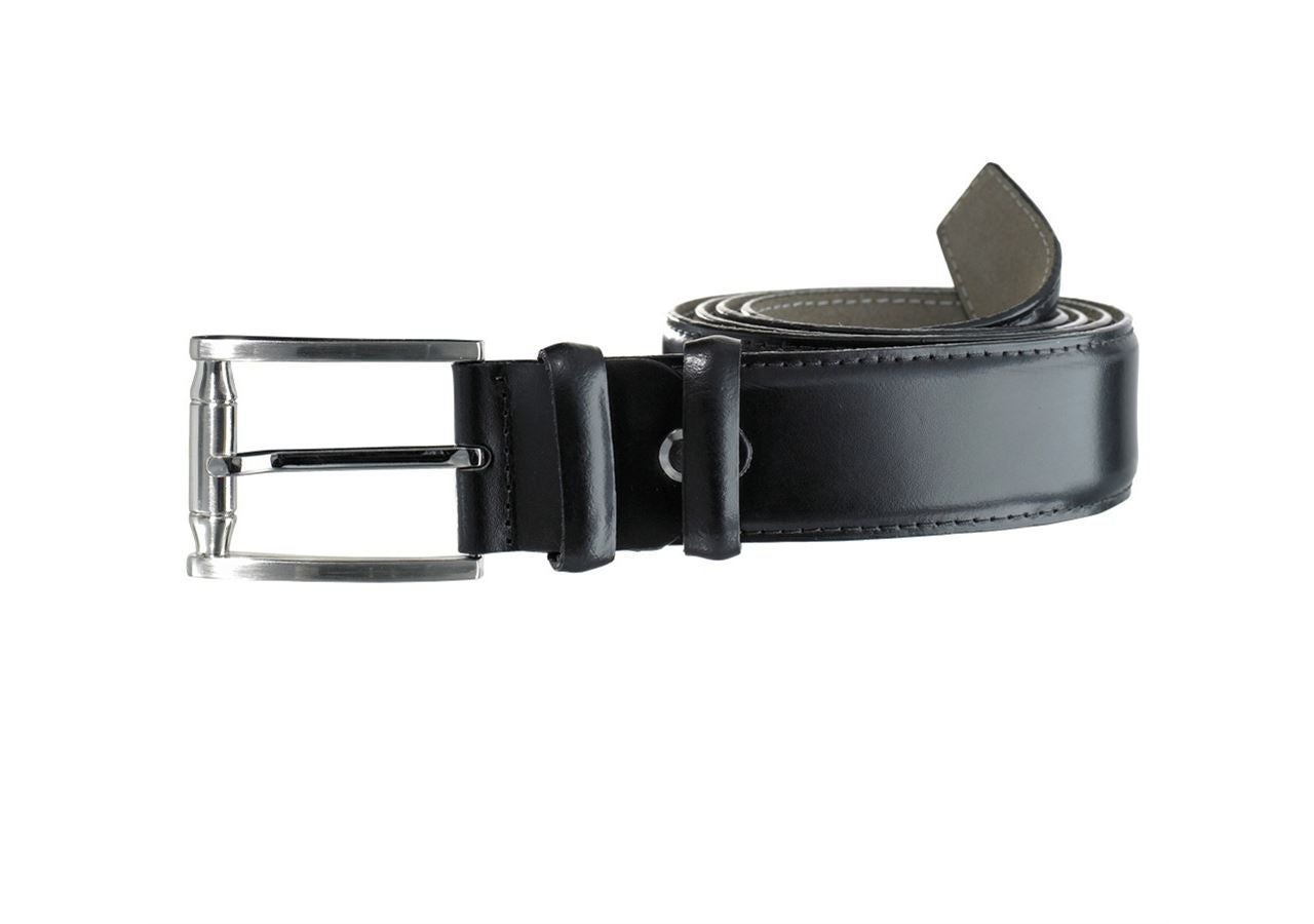 Accessories: Leather belt Benson + black