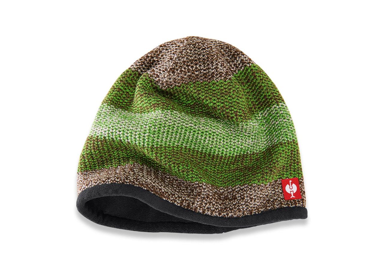 Thèmes: Bonnet tricoté e.s.motion 2020 + marron/vert d'eau