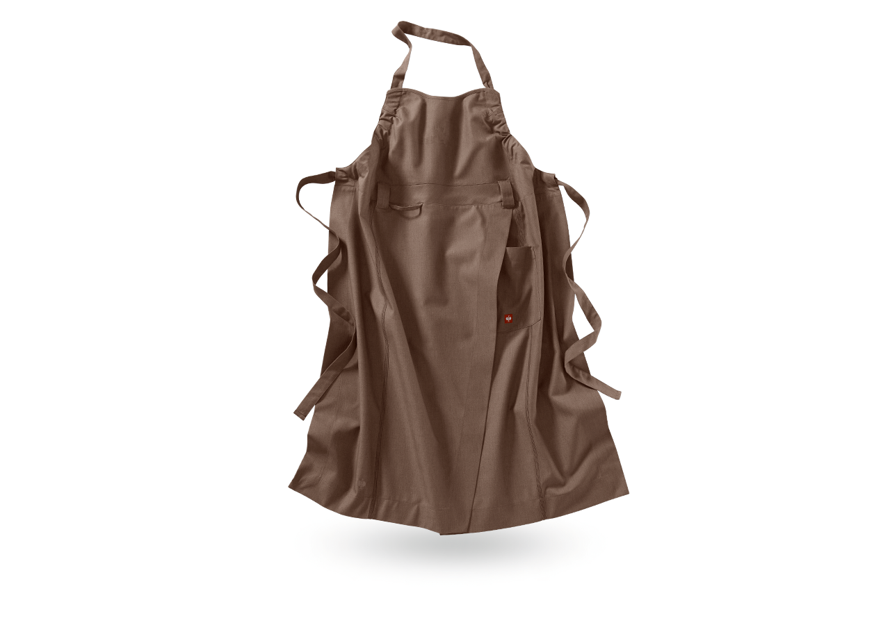 Aprons: Bib Apron e.s.fusion, ladies' + chestnut melange
