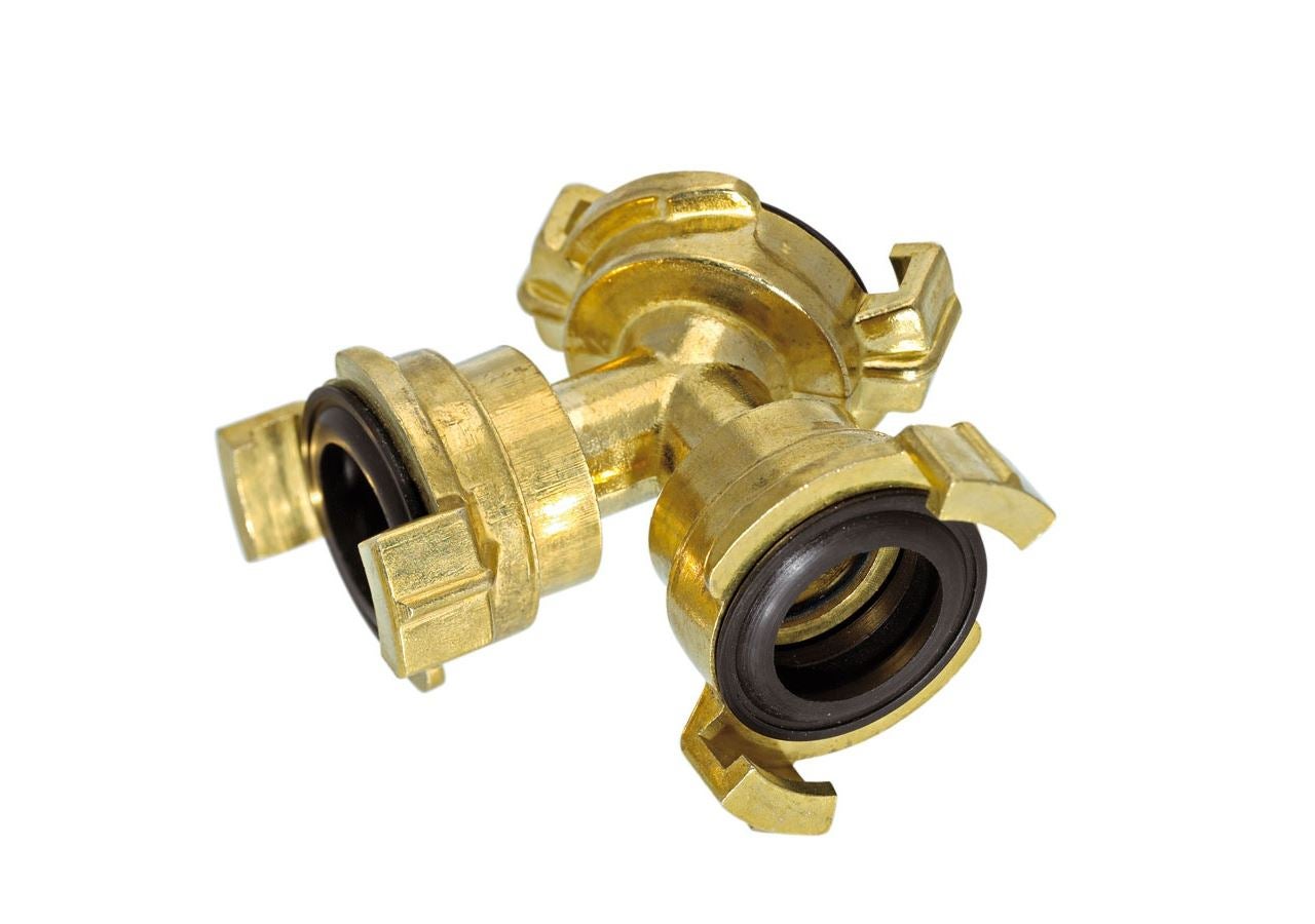 Hoses: Three-way distributor with quick-release couplings