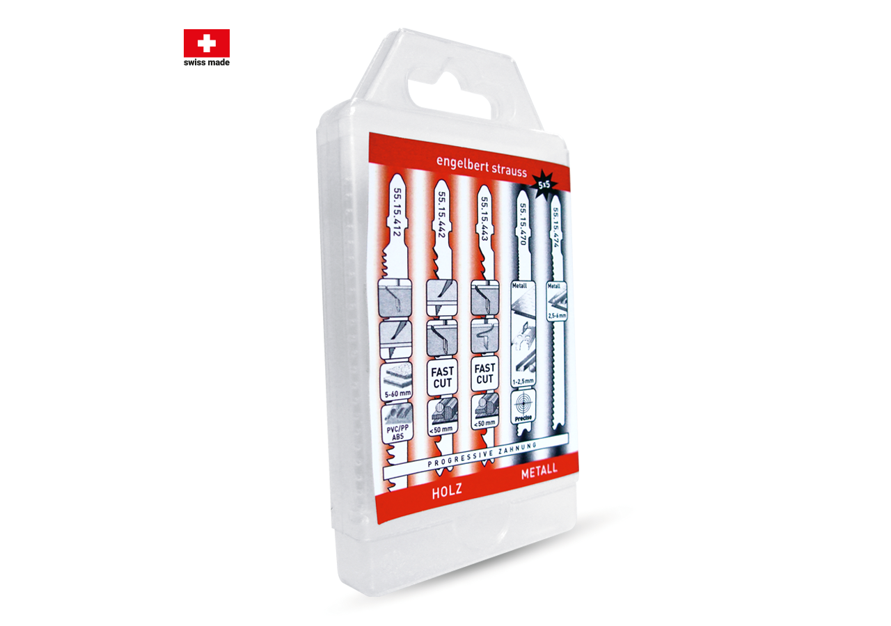 Scies: Assortim. de lames de scie à guichet  bois / métal