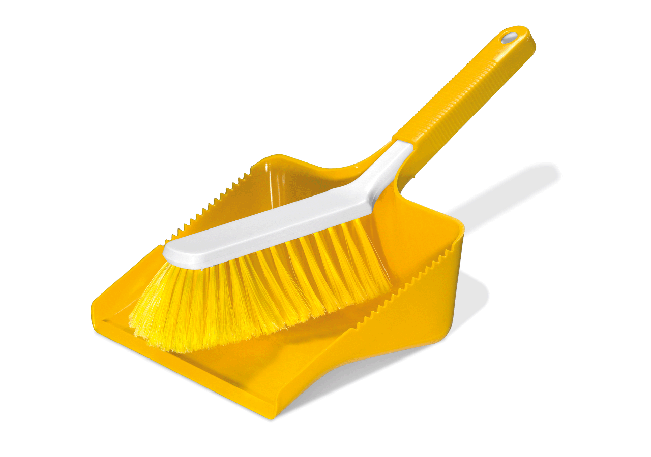 Brooms | Brushes | Scrubbers: Pan and Brush Set + yellow