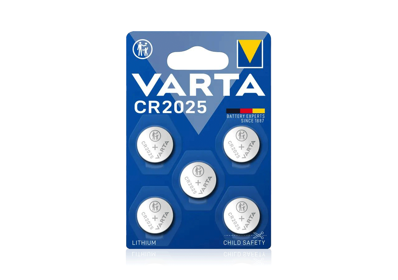 Electronique: VARTA Piles bouton CR2025, lot de 5