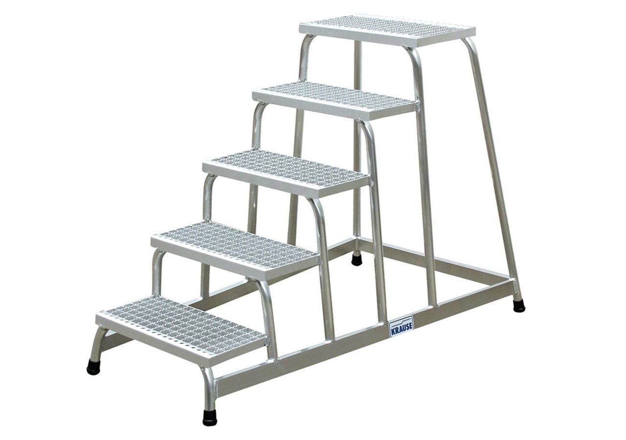 Ladders: KRAUSE alu-stepladder, grated steps