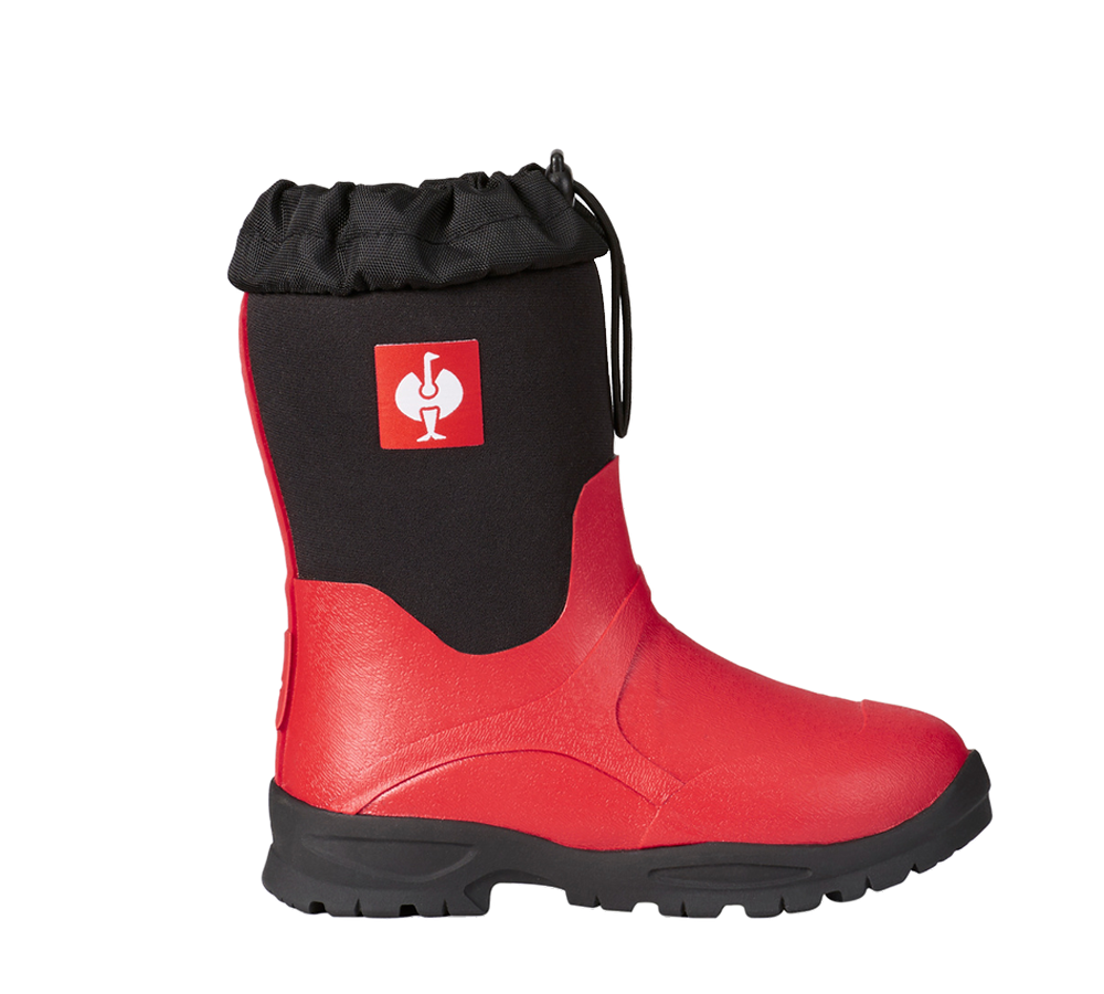 Kinderschuhe: e.s. Allroundstiefel Fides high, Kinder + feuerrot/schwarz