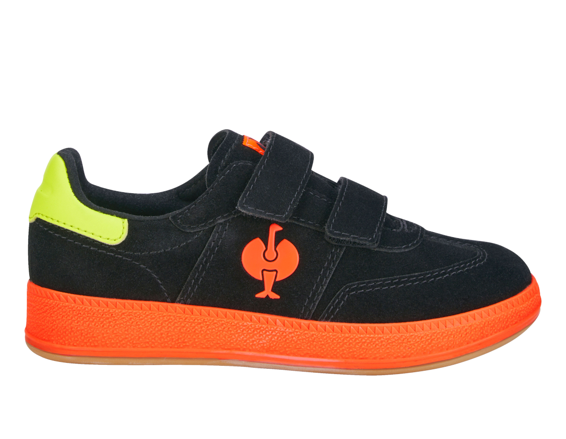 Kids Shoes: Allround shoes Strauss.0900 low, children's + black/high-vis yellow/high-vis orange