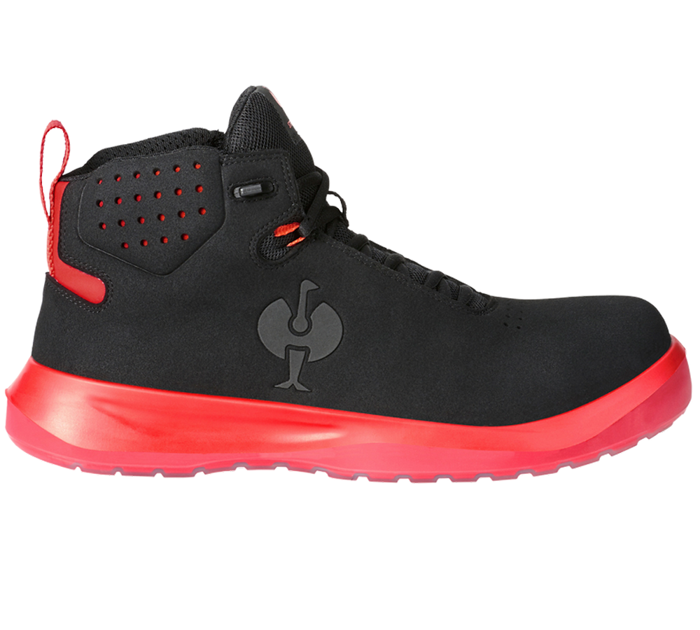 S1P: S1P Chaussures basses de sécurité e.s. Banco mid + noir/rouge solaire