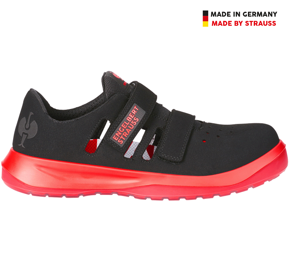 S1P	: S1P Safety sandals e.s. Banco + black/solarred
